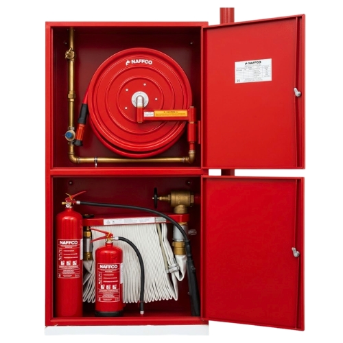 Fire Hose Reel Cabinet Box With Extinguisher